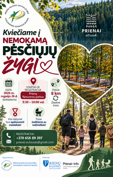 Nemokamas pėsčiųjų žygis Prienuose