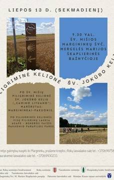 Piligriminė kelionė Margininkai – Pakuonis Šv. Jokūbo keliu