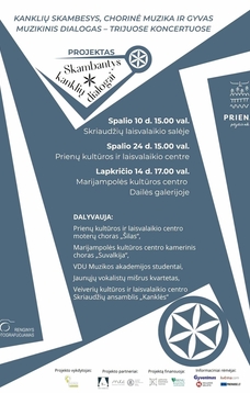 Projekto „Skambantys kanklių dialogai“ muzikinės programos „Kur sakalalis“ koncertai