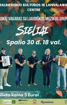 Šokių vakaras su liaudiškos muzikos grupe „Sieliai“