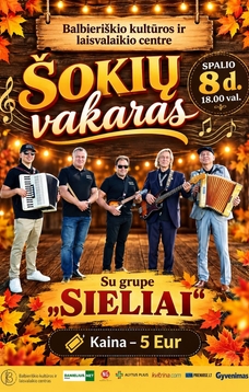 Šokių vakaras su grupe „Sieliai“