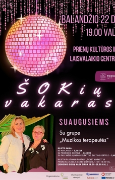 Šokių vakaras suaugusiems su grupe „Muzikos terapeutės“