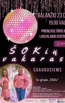 Šokių vakaras suaugusiems su muzikos grupe „TikDu“