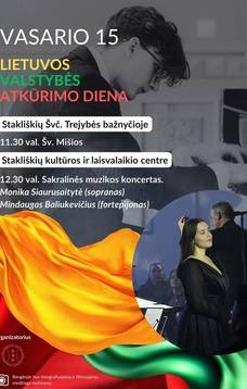 Renginiai, skirti Lietuvos valstybės atkūrimo dienai Stakliškėse