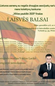 Final of the competition of art collectives of the Lithuanian Society of Persons with Disabilities "Bird of Hope 2025" "Voices of Freedom"