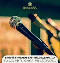 Muzikinis vakaras Gastrobare „Samana“