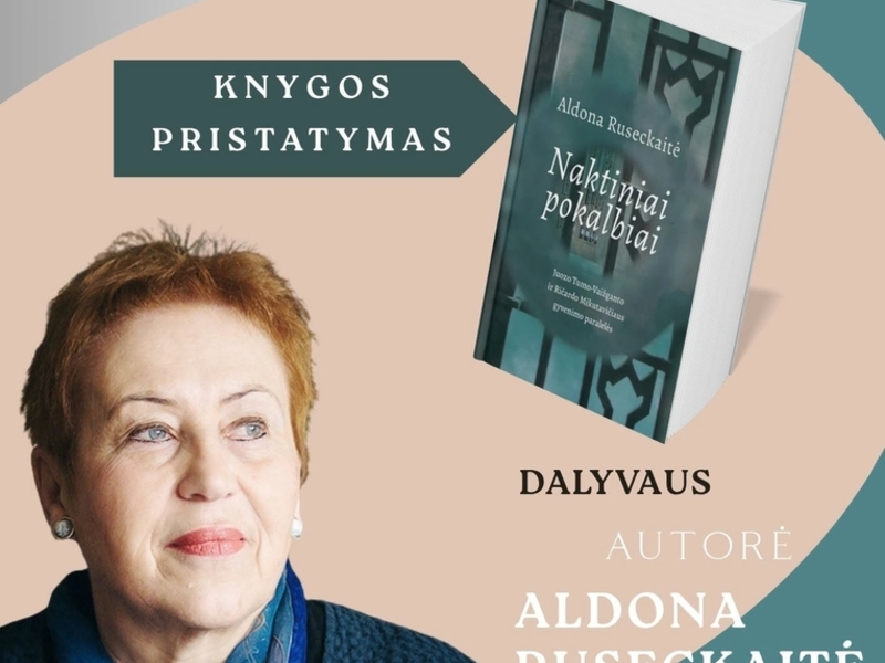 Presentation of Aldona Ruseckaitė's book "Night Conversations. Parallels in the Lives of Juozas Tumas-Vaižgantas and Ričardas Mikutavičius"