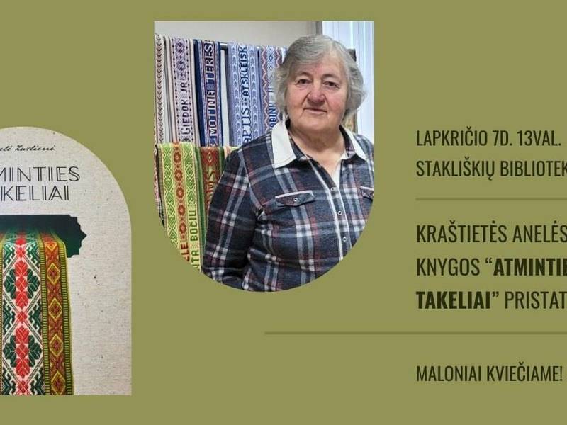 Презентация книги «Тропы памяти» местной жительницы Анеле Зурлиене