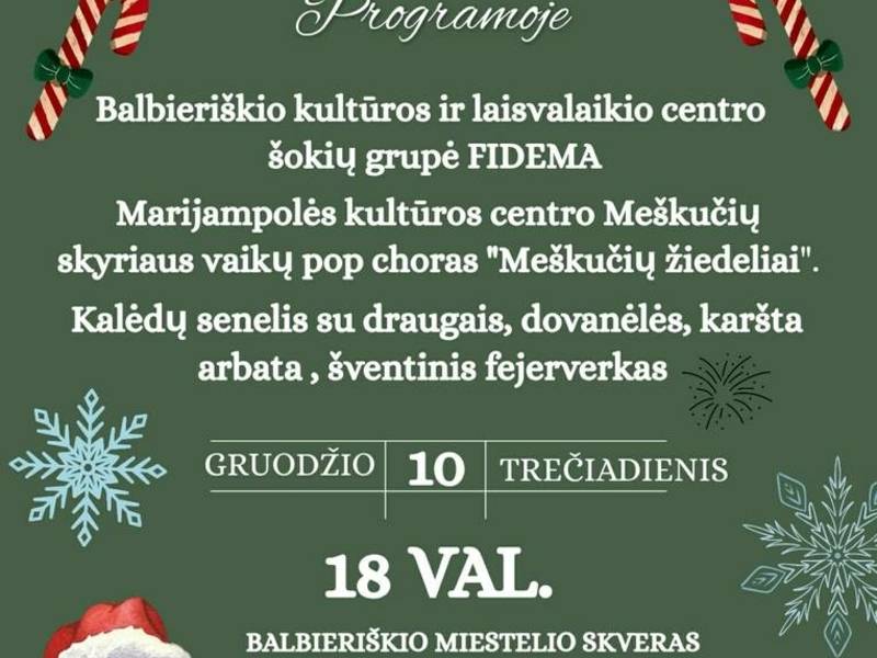 Balbieriškis eldership Christmas tree lighting ceremony