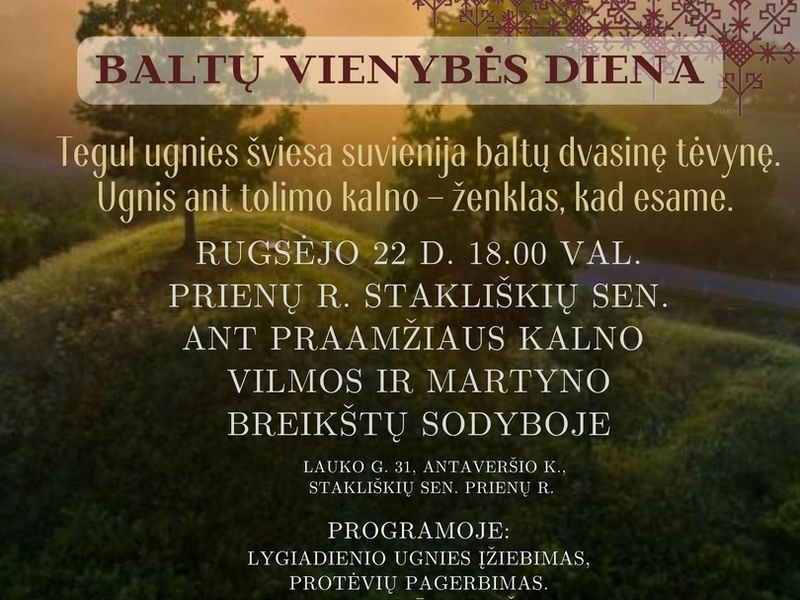 Renginys, skirtas Baltų vienybės dienai