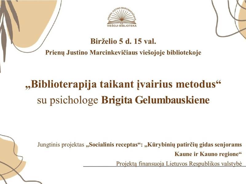Session "Bibliotherapy using various methods"