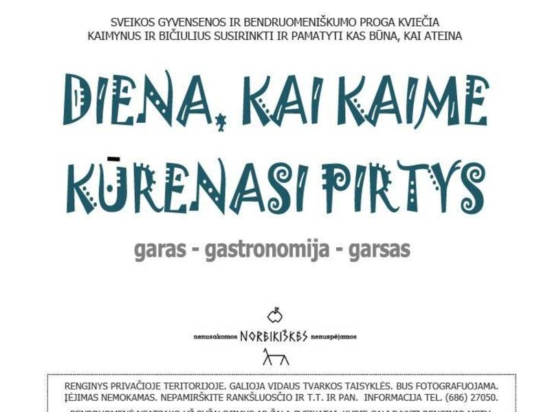 Renginys „Diena, kai kaime kūrenasi pirtys“