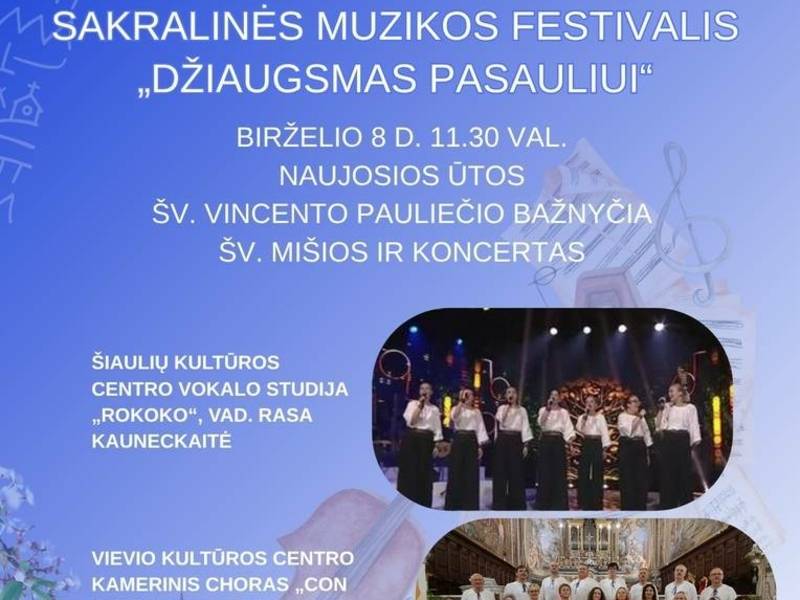 Sakralinės muzikos festivalis „Džiaugsmas pasauliui“