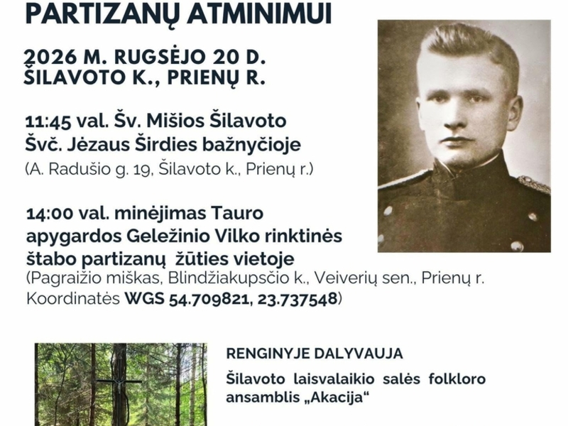 Event "Lt. Juozas Stravinskas–Ring, Sword: In Memory of the Partisans of the Iron Wolf Squad"