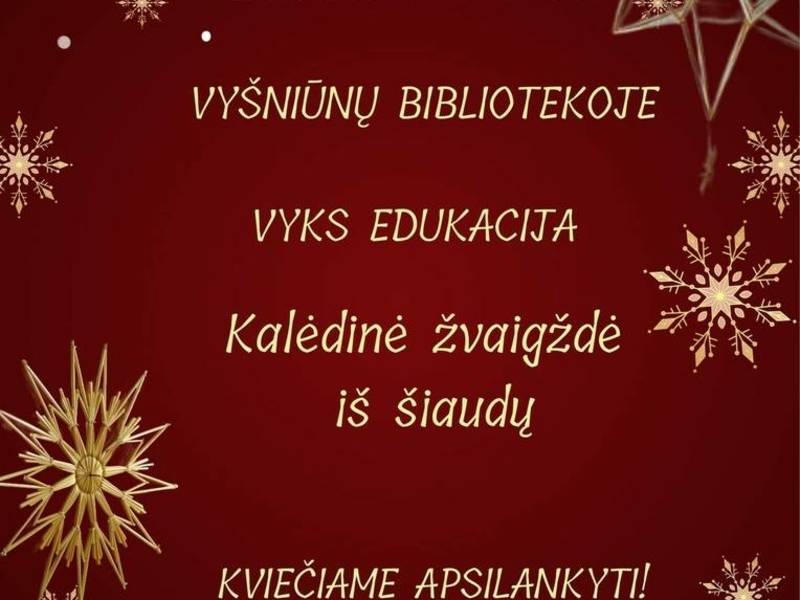 Education "Christmas star made of straw"