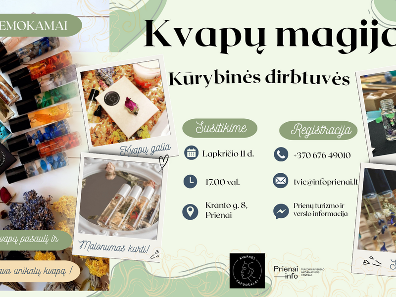 Kūrybinės dirbtuvės „Kvapų magija“
