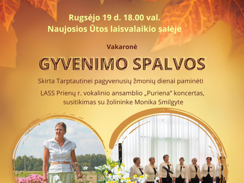 Vakaronė „Gyvenimo spalvos“, skirta Tarptautinei pagyvenusių žmonių dienai paminėti