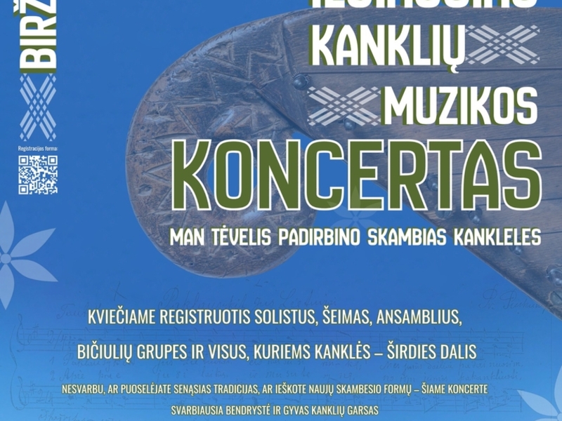 Ilgiausias kanklių muzikos koncertas „Man tėvelis padirbino skambias kankleles“