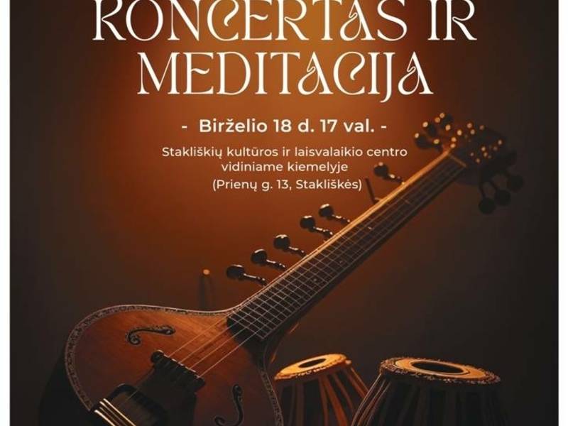 Indiškos muzikos koncertas ir meditacija