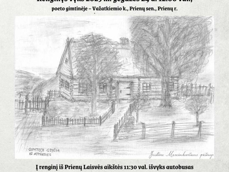 Tradiciniai poeto Justino Marcinkevičiaus kūrybos skaitymai