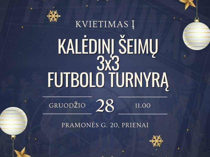 Kalėdinis šeimų futbolo 3×3 turnyras