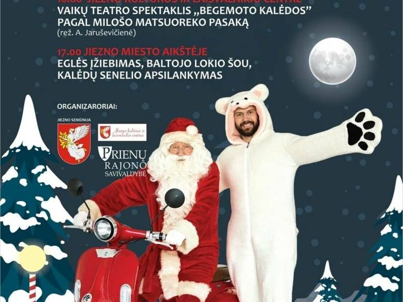 Christmas tree lighting ceremony in Jiezne