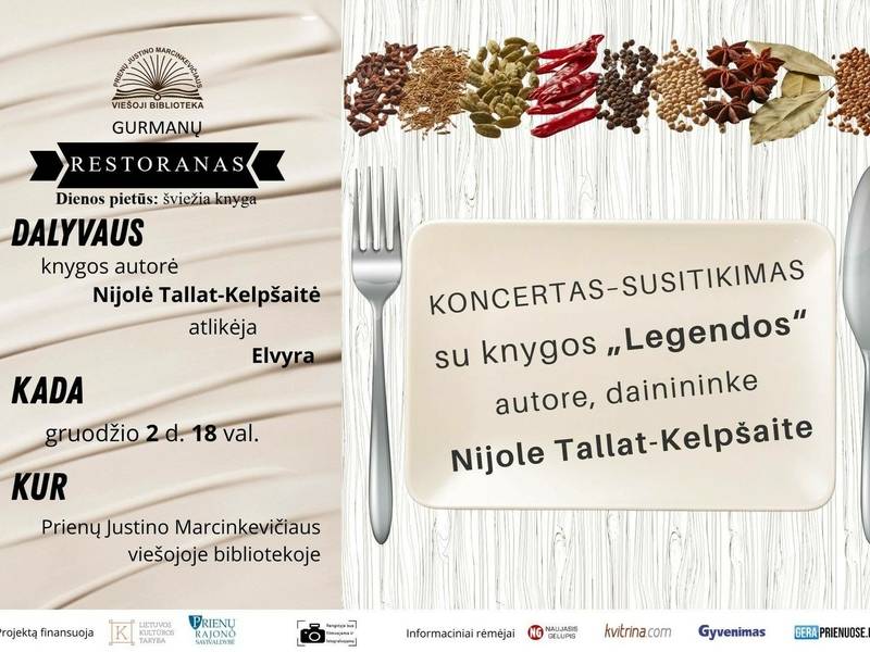 Concert-meeting with the author of the book "Legends", singer Nijole Tallat-Kelpšaite and performer Elvyra