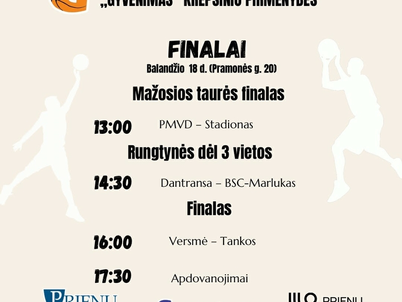 Финал баскетбольного чемпионата муниципалитета Приенайского района и газеты «Гивенимас».