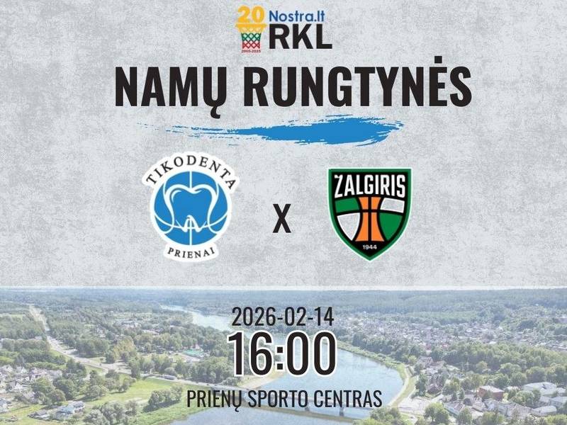 RKL basketball match: Prienai "Tikodenta" – Kaunas "Žalgiris-3"