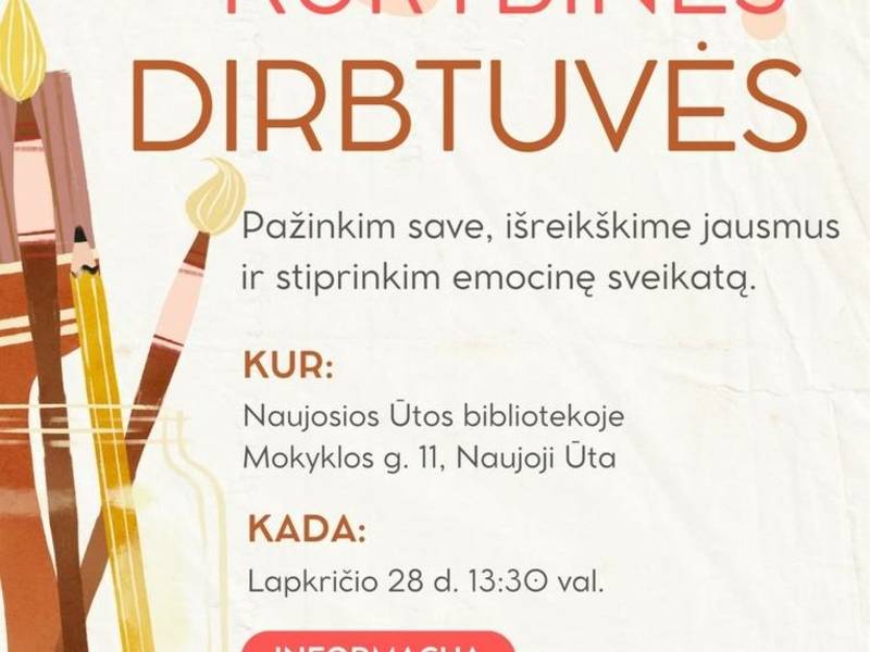 Творческие мастер-классы. Давайте познаем себя, выразим свои чувства и укрепим эмоциональное здоровье.