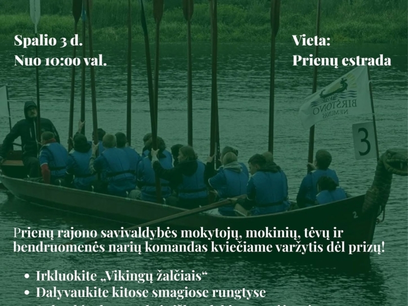 tradicinė Mokytojo dienos regata 2026 Prienų rajono savivaldybės mero taurei laimėti