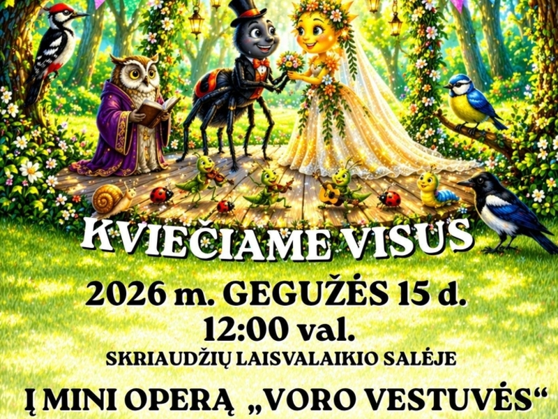 The Prienai District Suvalkija Gymnasium's Crime Department will present the mini-opera "Spider's Wedding"