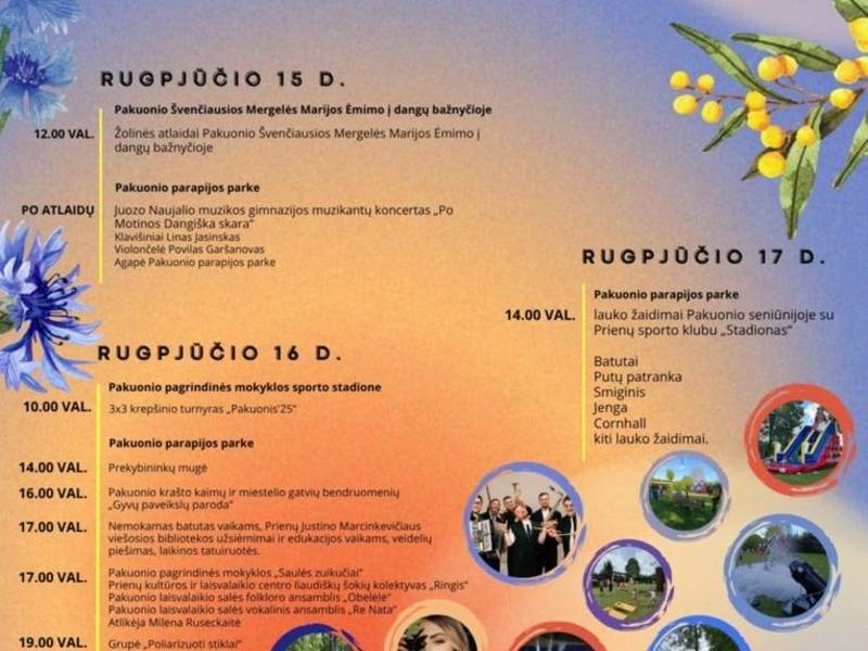 Pakuonio vasaros šventė „Žolynais kvepiančiu taku“
