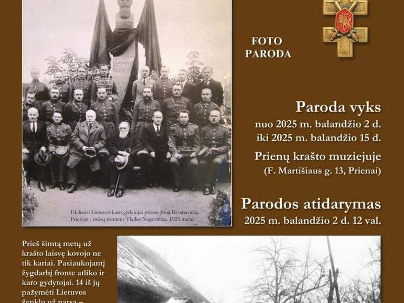 Fotografijų parodos „Karo gydytojų auka Nepriklausomybei“ atidarymas