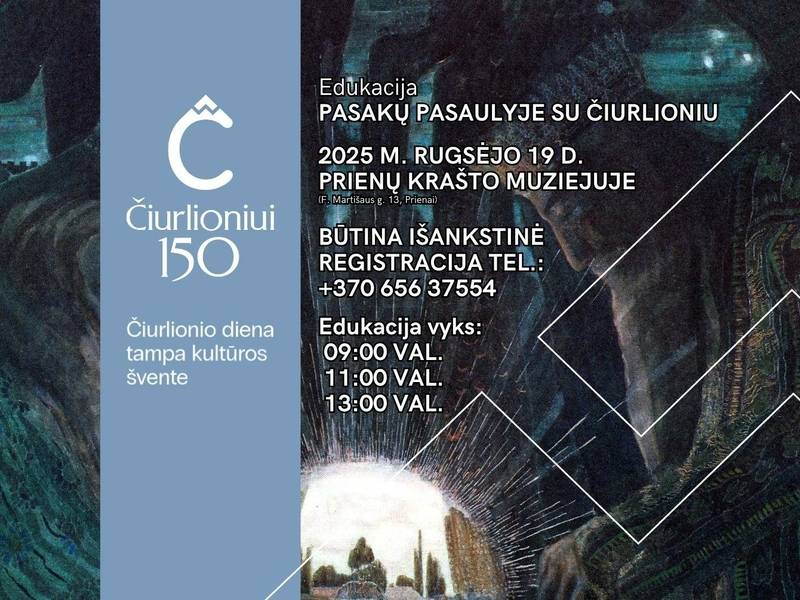 Nemokama edukacija „Pasakų pasaulyje su Čiurlioniu“