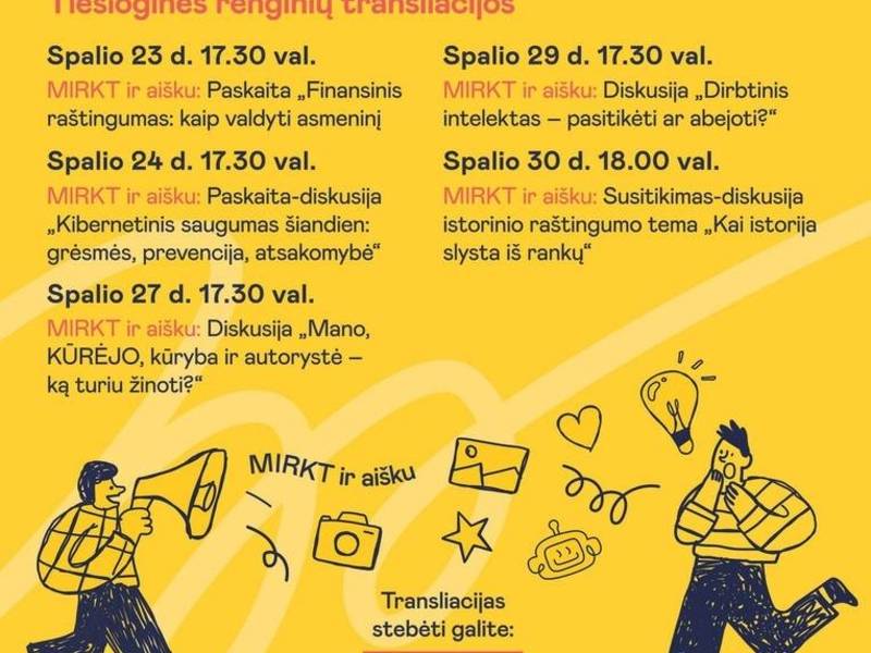 Pasaulinė ir informacinio raštingumo savaitė bibliotekose