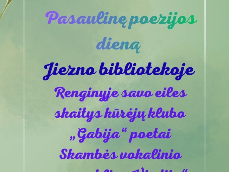 Event dedicated to World Poetry Day