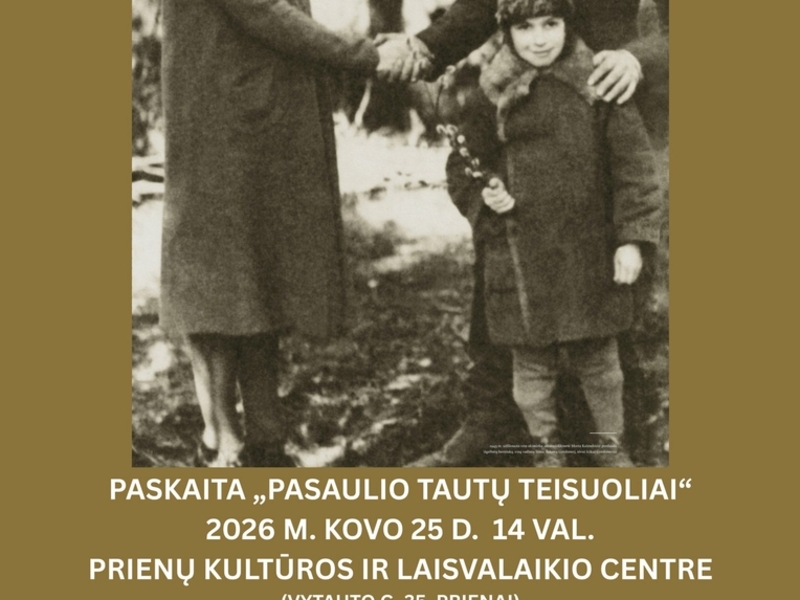 Paskaita „Pasaulio tautų teisuoliai“