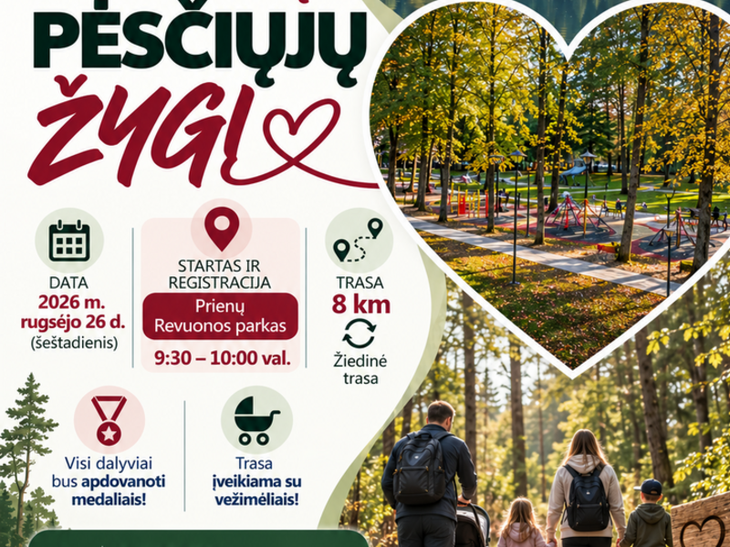 Nemokamas pėsčiųjų žygis Prienuose