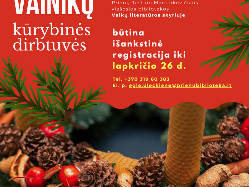 Advento vainikų kūrybinės dirbtuvės