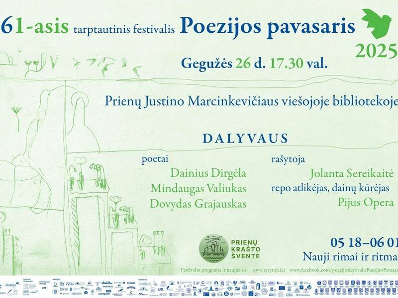 Tarptautinio poezijos festivalio „Poezijos pavasaris 2025“ renginys