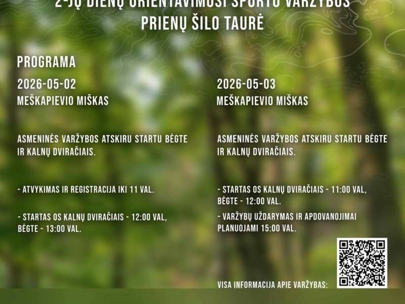 Соревнования по спортивному ориентированию "Кубок Прию Шилоса"