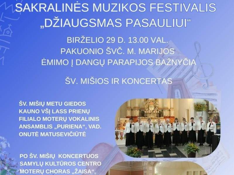 Sakralinės muzikos festivalis „Džiaugsmas pasauliui“