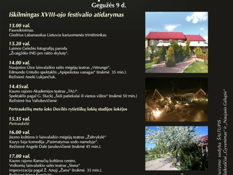 XVIII mėgėjų teatrų festivalis „Šaltupis 2026“