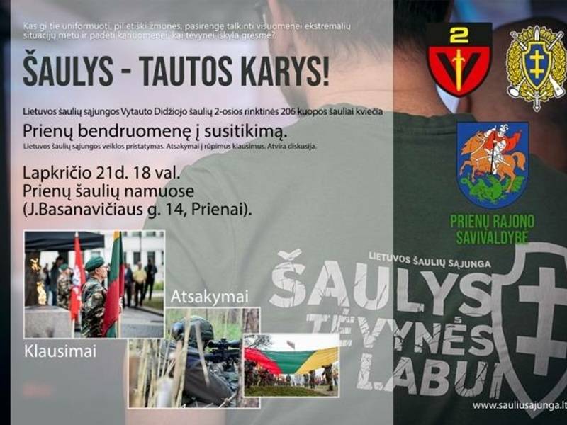 Susitikimas „Šaulys – tautos karys!“