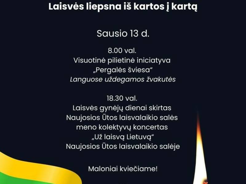 Minėjimas „Už laisvą Lietuvą” Naujojoje Ūtoje