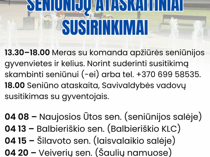 Prienai district eldership reporting meetings