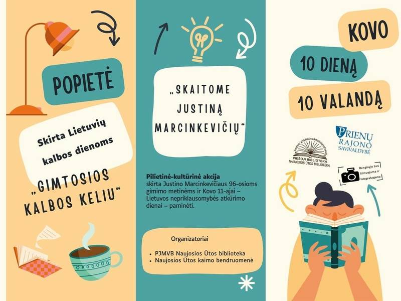 Гражданско-культурная акция «Читаем Юстинаса Марцинкявичюса» в Науйой Уте