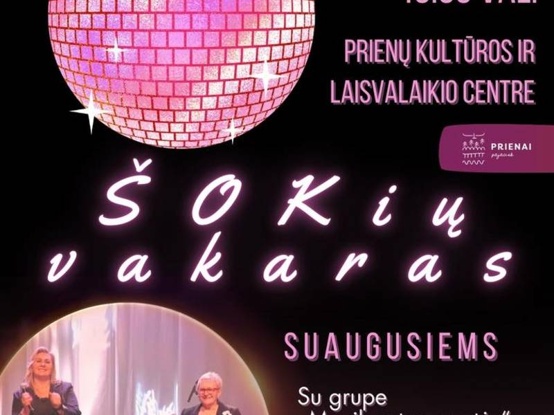 Šokių vakaras suaugusiems su grupe „Muzikos terapeutės“