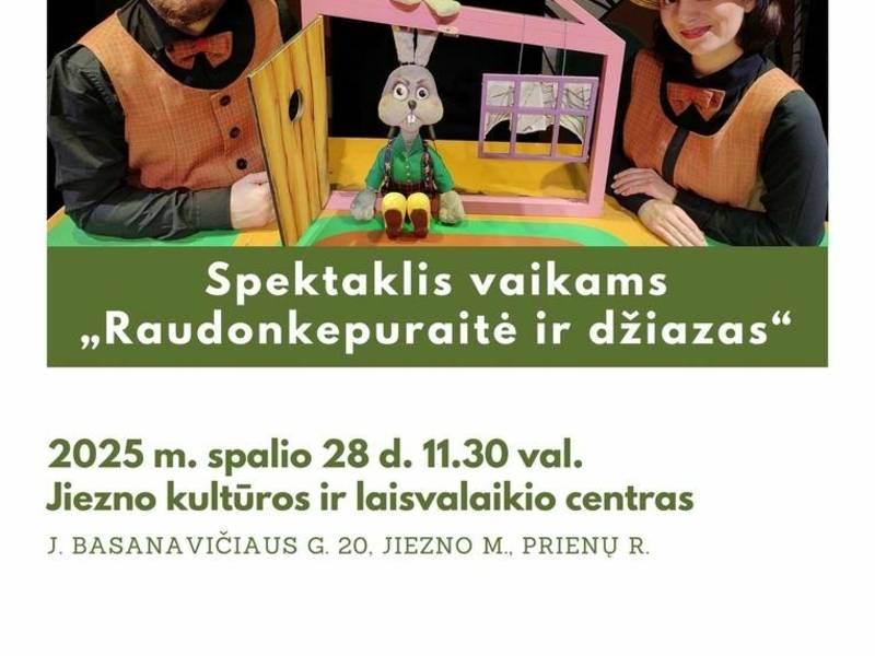 Panevėžio lėlių vežimo teatro spektaklis „Raudonkepuraitė ir džiazas“